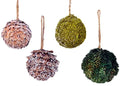 Pine Cone and Moss Ornaments Set of 4 Z954
