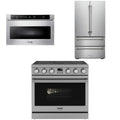 36 Electric Range, Refrigerator and Microwave O84730