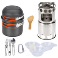 Camping Cookware Mess Kit Non-stick Aluminum Cooking Set K8327