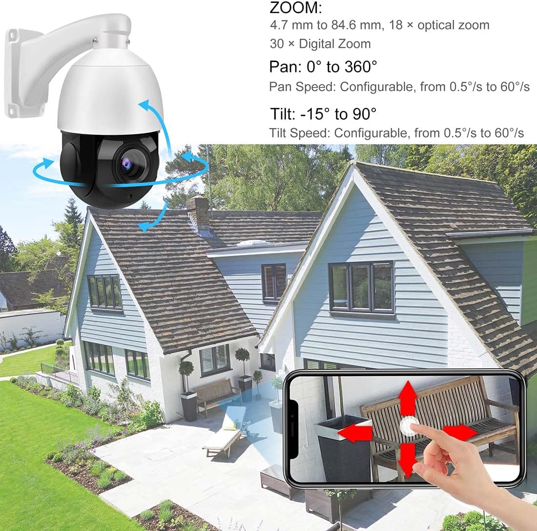 5MP PTZ PoE IP Camera with 18x Optical Zoom U106615