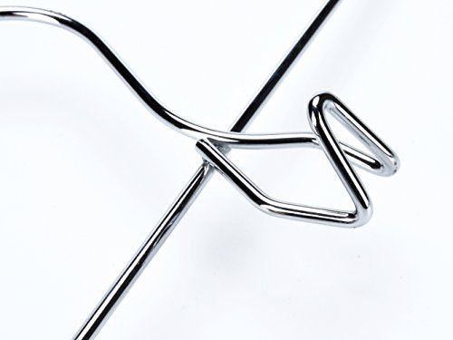 6 Pc Heavy Duty Metal Pants Hangers with Adjustable Clips W9428