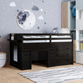 Twin Loft Bed with Slide, Ladder and Guardrail T72812