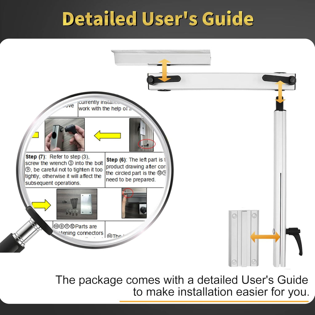 Removable 360 Degree Rotation Aluminum Alloy Height Adjustable Table Leg Bracket C487