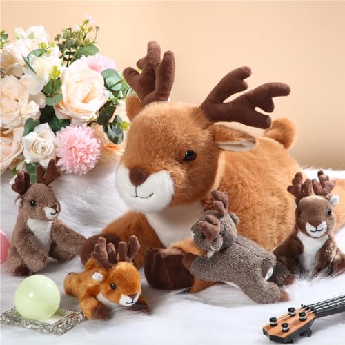 16 Inch Plush Deer Stuffed Animal Set with 4 Little Plush Z8540
