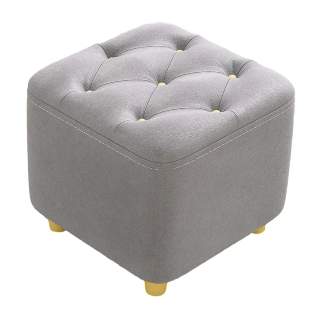 Gray Square Ottoman Stool W240176