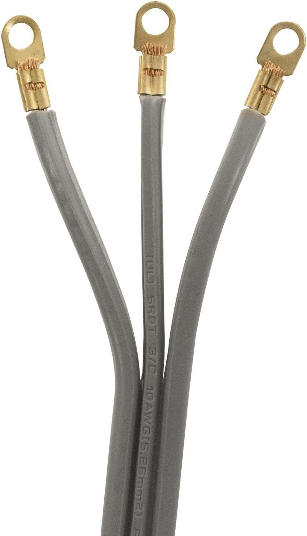 6 Foot 30-Amp Dryer Cord with 3 Eyelet Connectors A7618