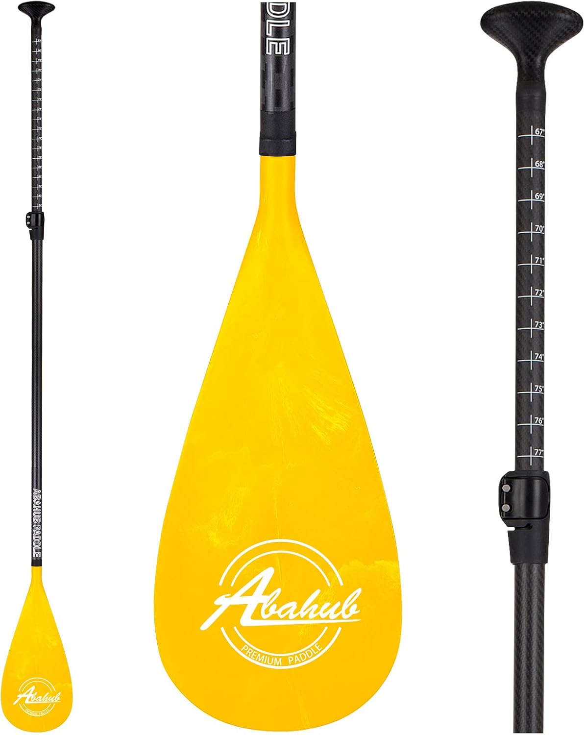 Carbon SUP Paddles, 3-Piece Adjustable Carbon Fiber Shaft 68 - 84, with Carrying Bag R71082