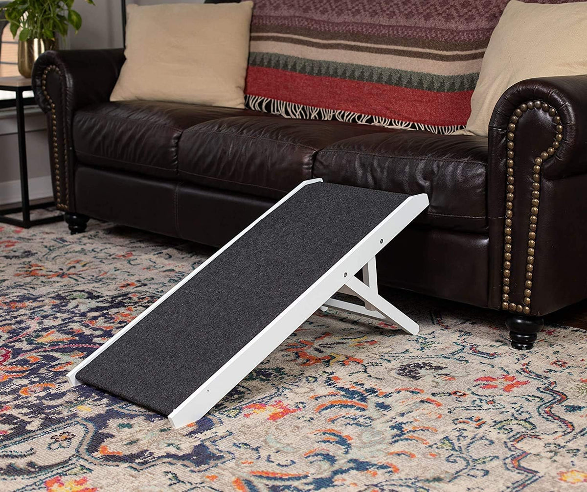 White Wooden Folding Dog Ramp for Small Dogs or Cats, Pack of 2 Q813