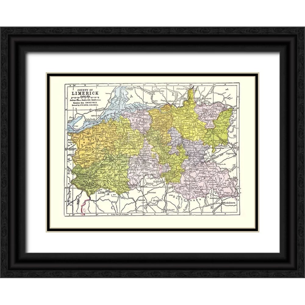 Black Ornate Wood Framed Art Print J81285