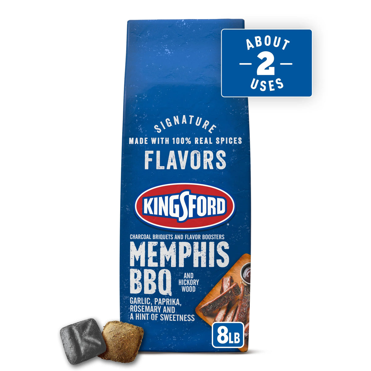 8 lbs BBQ and Hickory Charcoal Briquettes E875470
