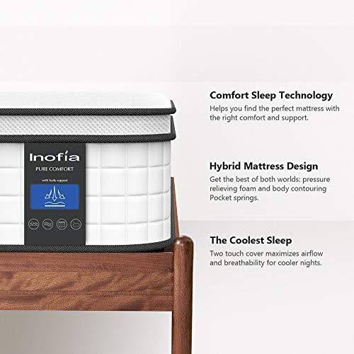 Queen 10 inch Memory Foam Hybrid Innerspring Mattress Q46658