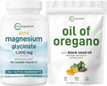 Oil of Oregano 6,000mg Softgels & Magnesium Glycinate 1,000mg Capsules 2 Pack P717704