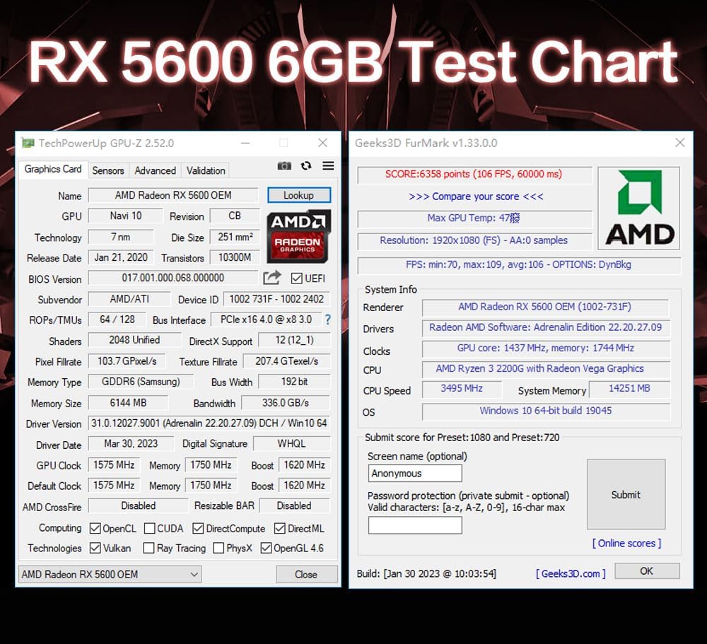 AMD Radeon RX 5600 6GB GDDR6 Graphics Card B98867