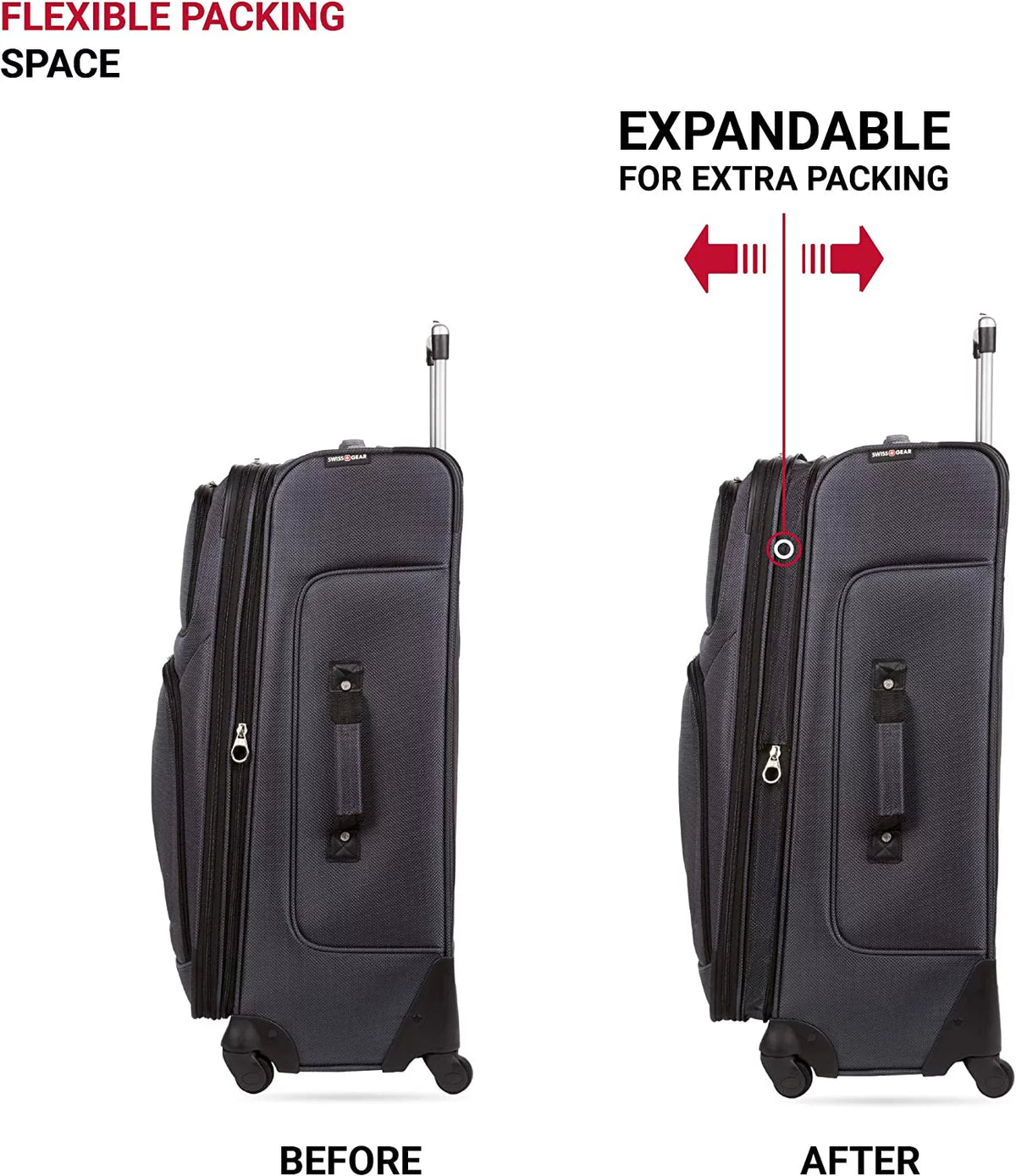 3 PC Spinner Suitcase Set Dark Grey A49650