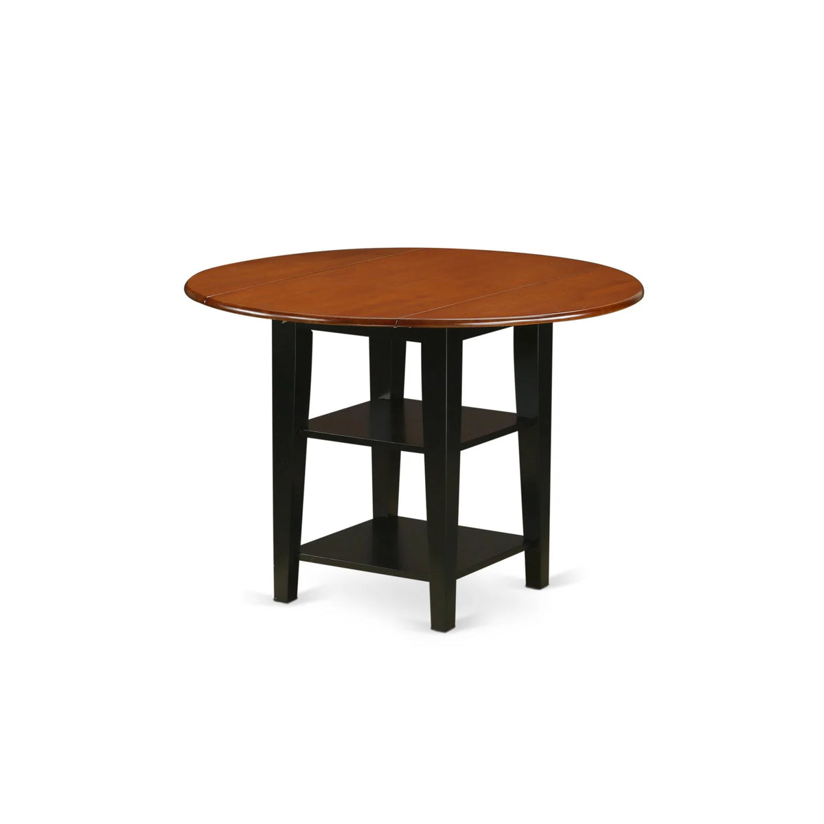 3-piece Dining Set with Wood Seat in Black/Cherry P80382