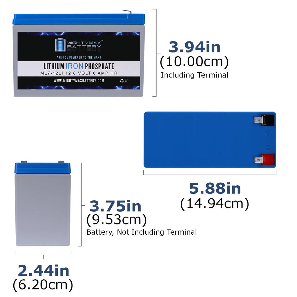 12V 7AH Lithium Replacement Battery P991
