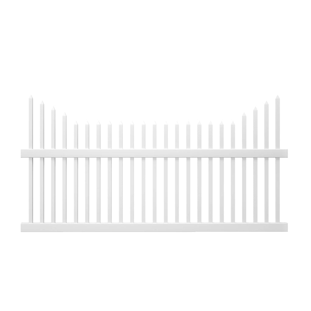White Vinyl Picket Fence Panel U95022