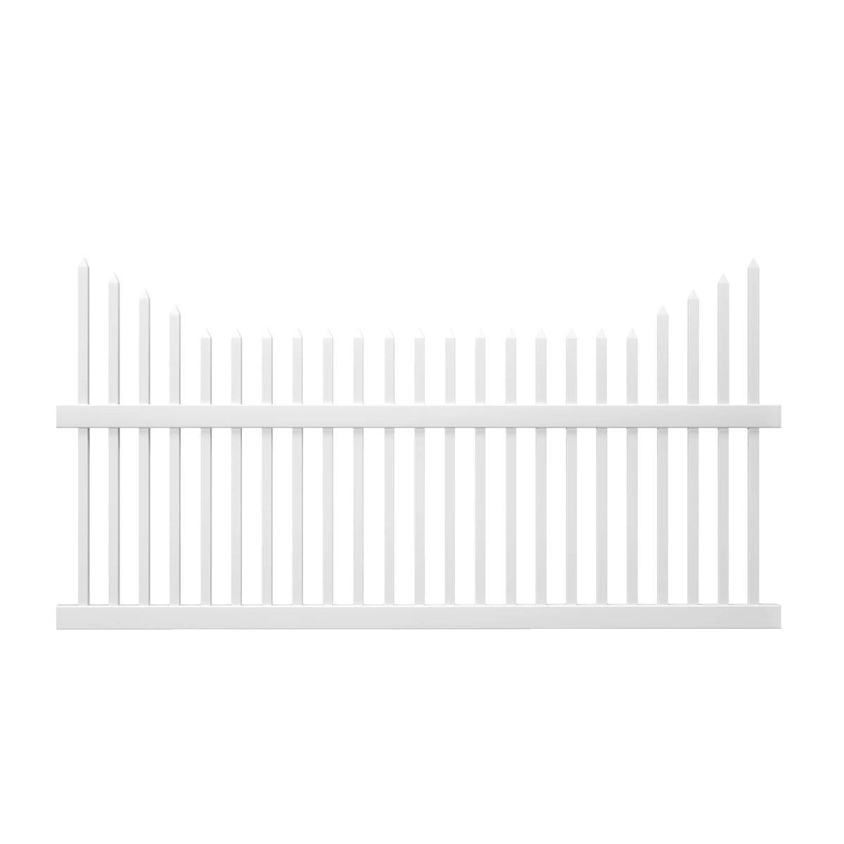 White Vinyl Picket Fence Panel U95022