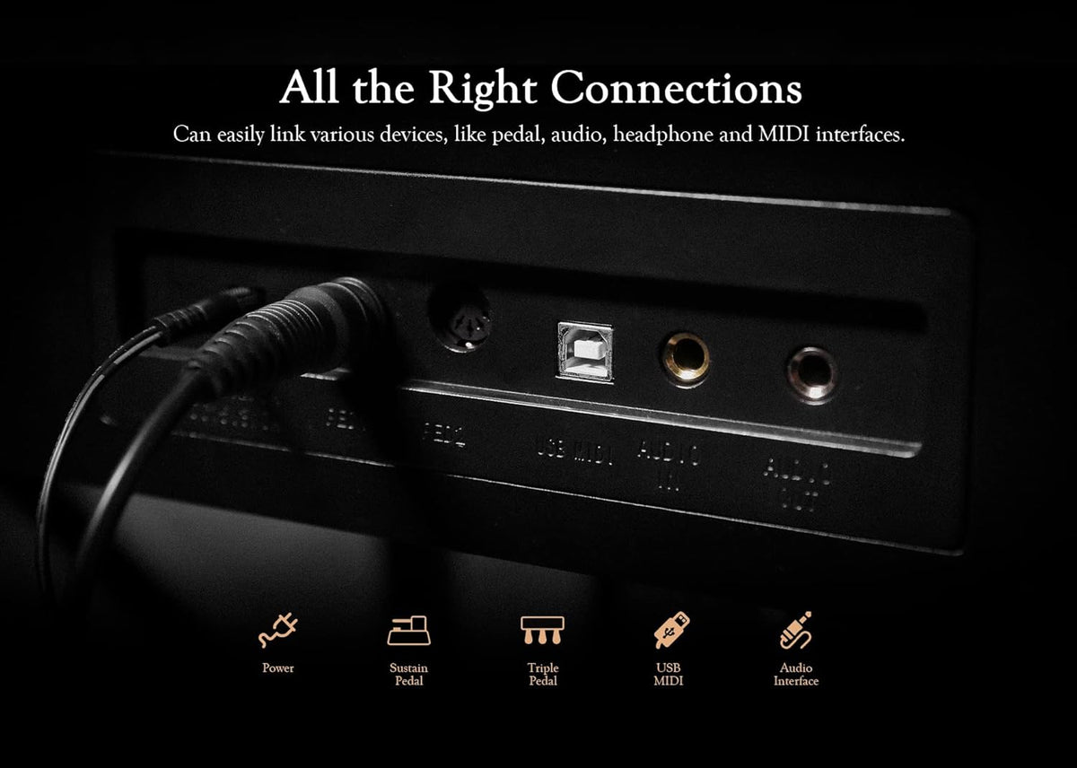 88-Key Semi-Weighted Digital Piano Keyboard with Sustain Pedal S213614