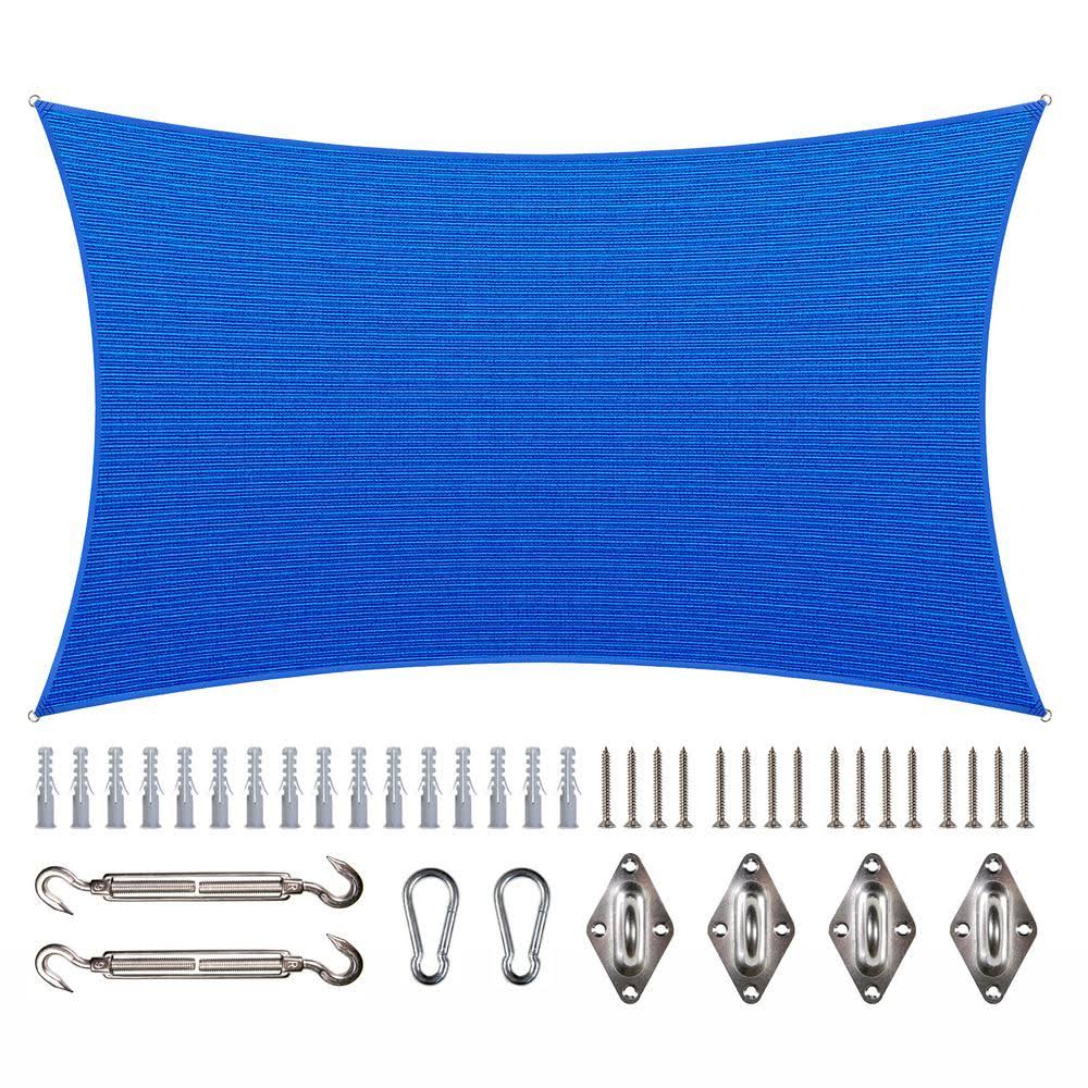 Blue Rectangle Sun Shade Sail Y6409