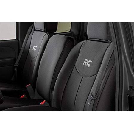 Black Neoprene Front Seat Covers B62696