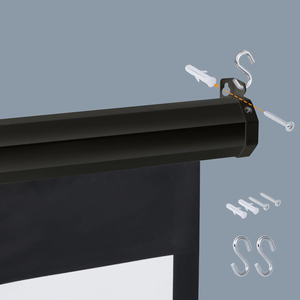 120 1:1 Manual Pull Down Projector Screen U12157