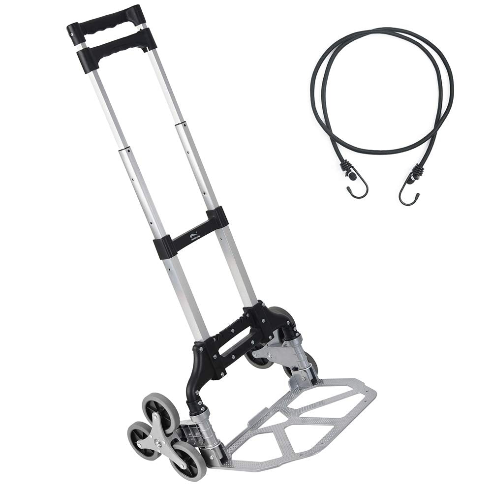 Stair Climbing Hand Truck with 6 TPR Wheels, Aluminum Alloy O413551