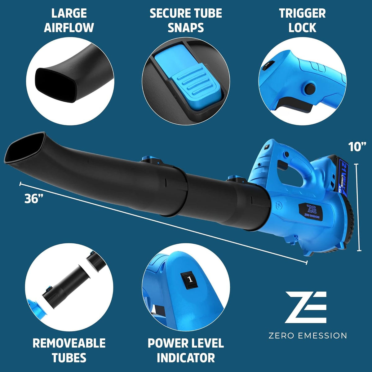 320 CFM 150 MPH Cordless Leaf Blower with Battery & Charger Y374842