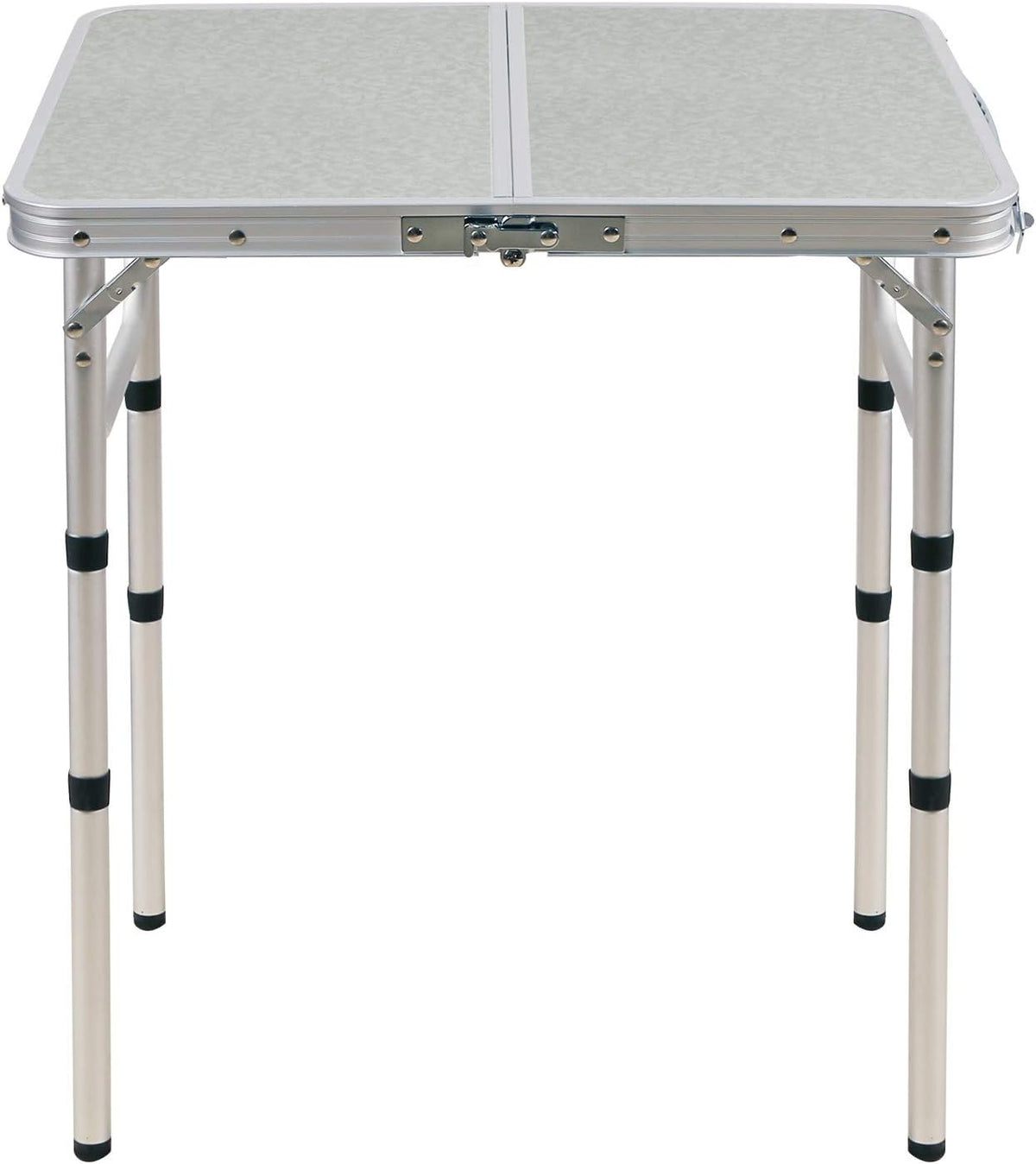 White 3 Foot Aluminum Folding Camping Table with Adjustable Legs O163