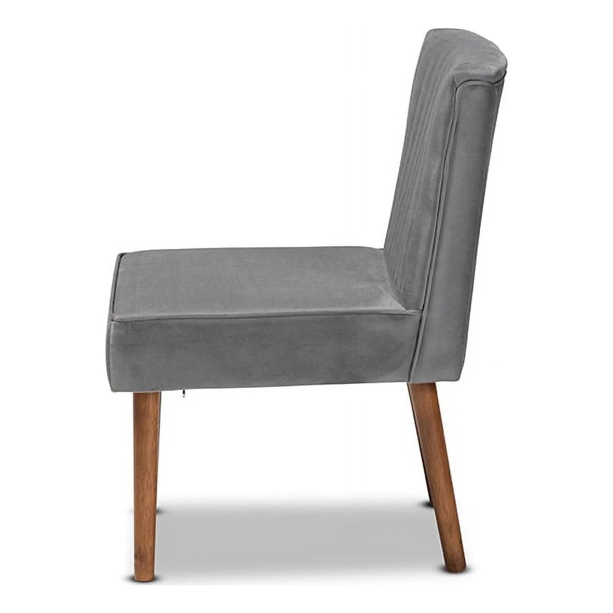 Grey Velvet Upholstered Wood Dining Chair C26110
