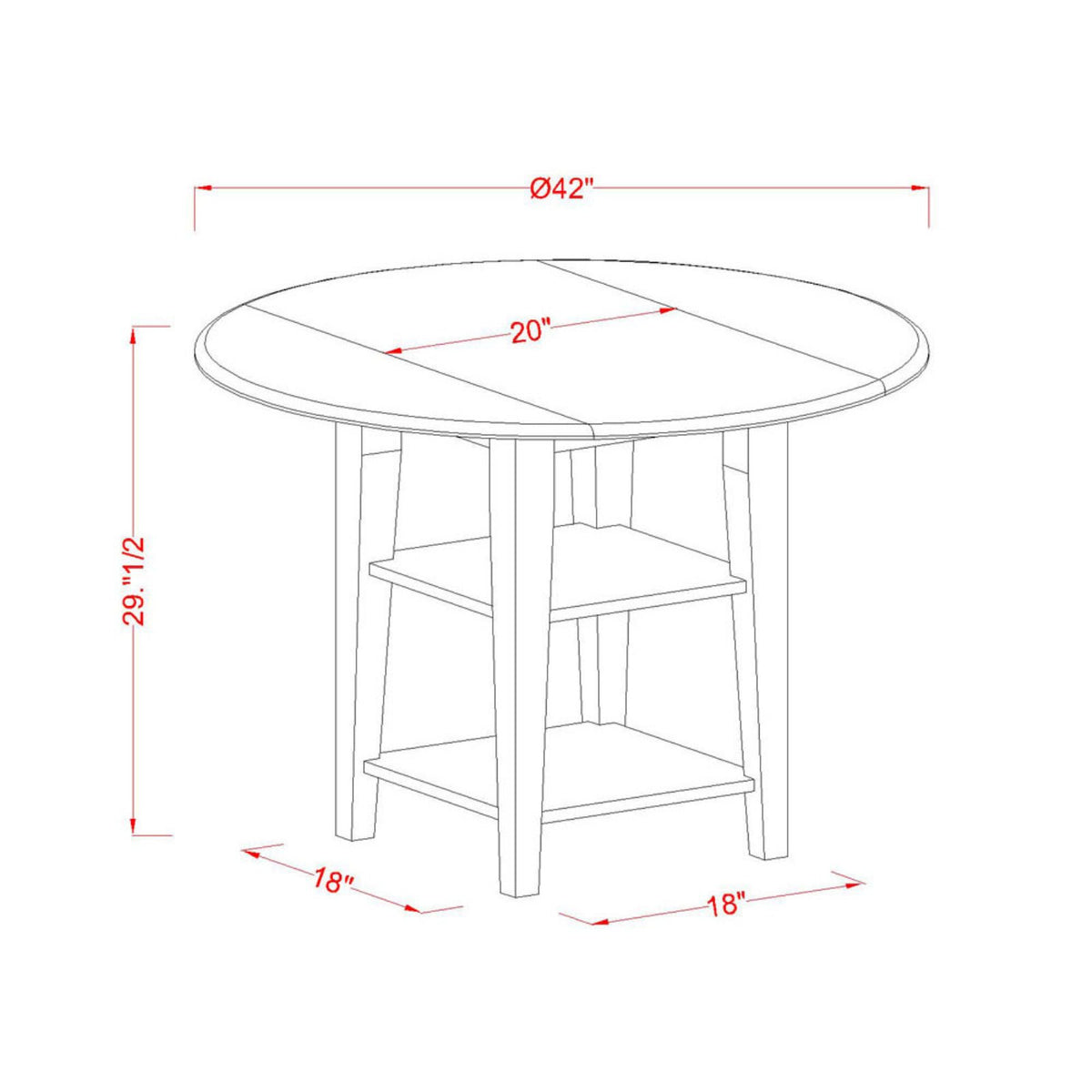 3-piece Dining Set with Wood Seat in Black/Cherry P80382
