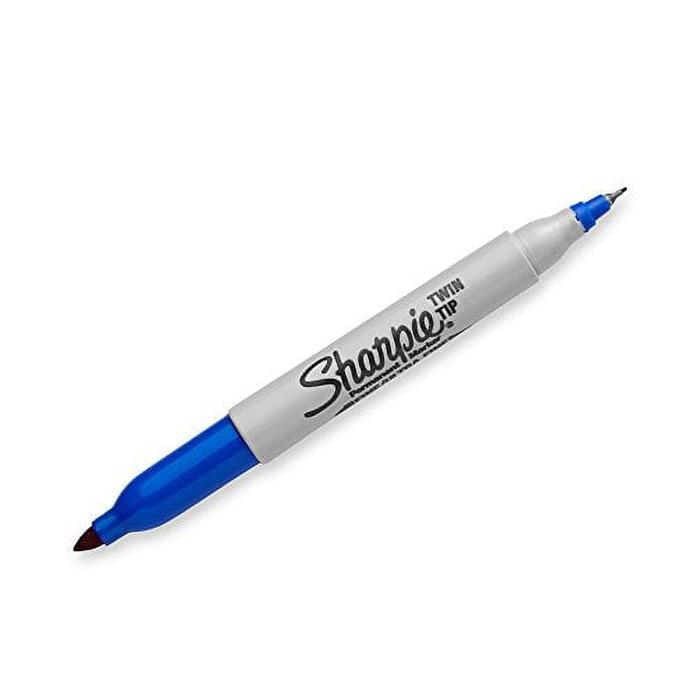 Blue Fine and Ultra Fine Permanent Markers 12 Count D449