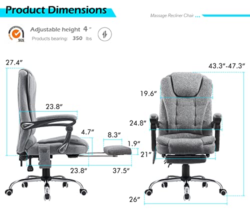 Grey PU Leather Massage Office Chair F929