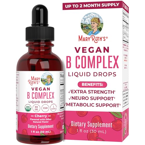 Vitamin B Complex with Biotin Liquid Supplement 1 Fl Oz V1104