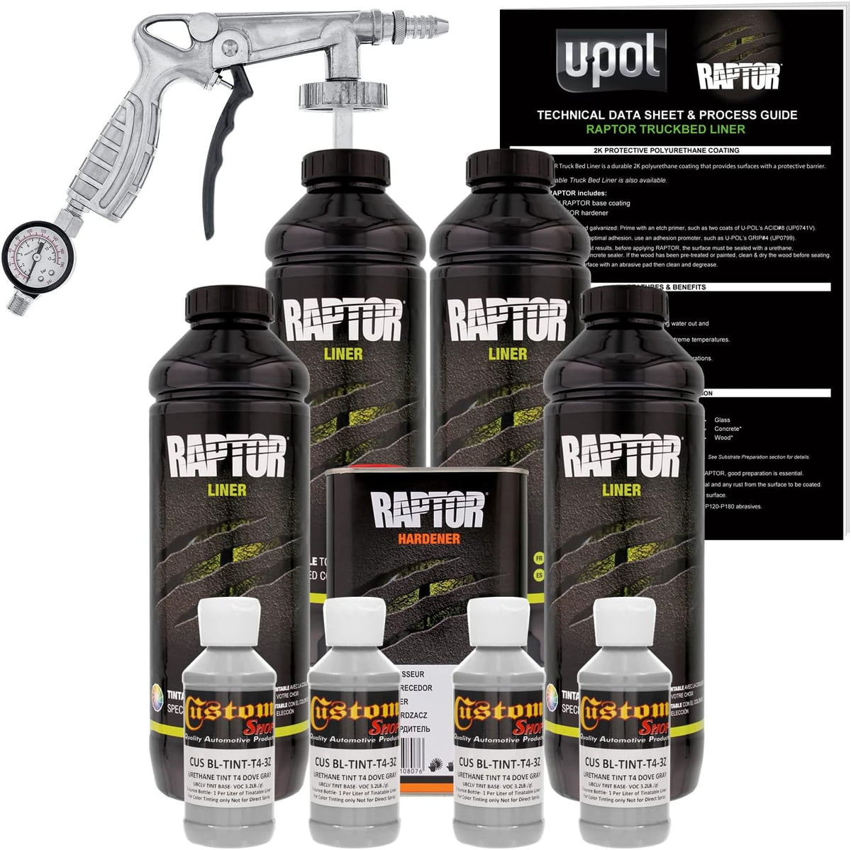 Dove Gray Urethane Truck Bed Liner Kit, 4 Liters L795