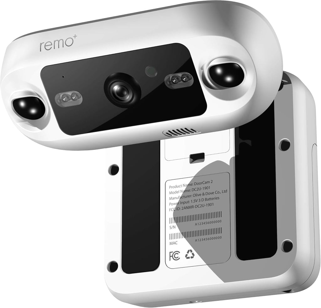 Wireless Over-The-Door Smart Security Camera with 1080p HD Video, Motion Sensor, 2-Way Talk, Dark Grey A2200
