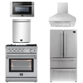30 Gas Range with Airfryer, Range Hood, 36 Refrigerator, Dishwasher, Microwave Drawer E687354