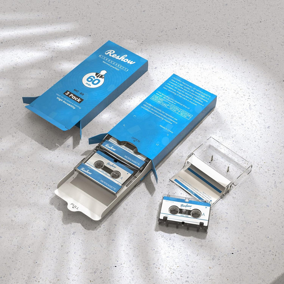 3 Pack Micro Cassette Tapes Blank for Recording MC-60 Minutes J560825