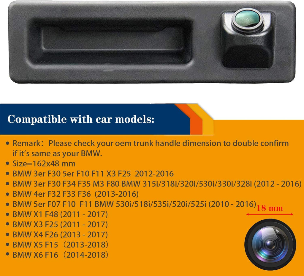 1280x720p Reversing Camera Rear View Backup Camera Pack of 2 V94896