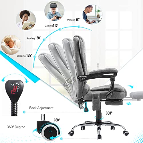 Grey PU Leather Massage Office Chair F929