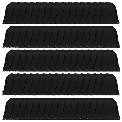 40 Pack Drawstring Backpacks Waterproof Nylon Cinch Bags Lightweight Reusable Sports Sack H4530