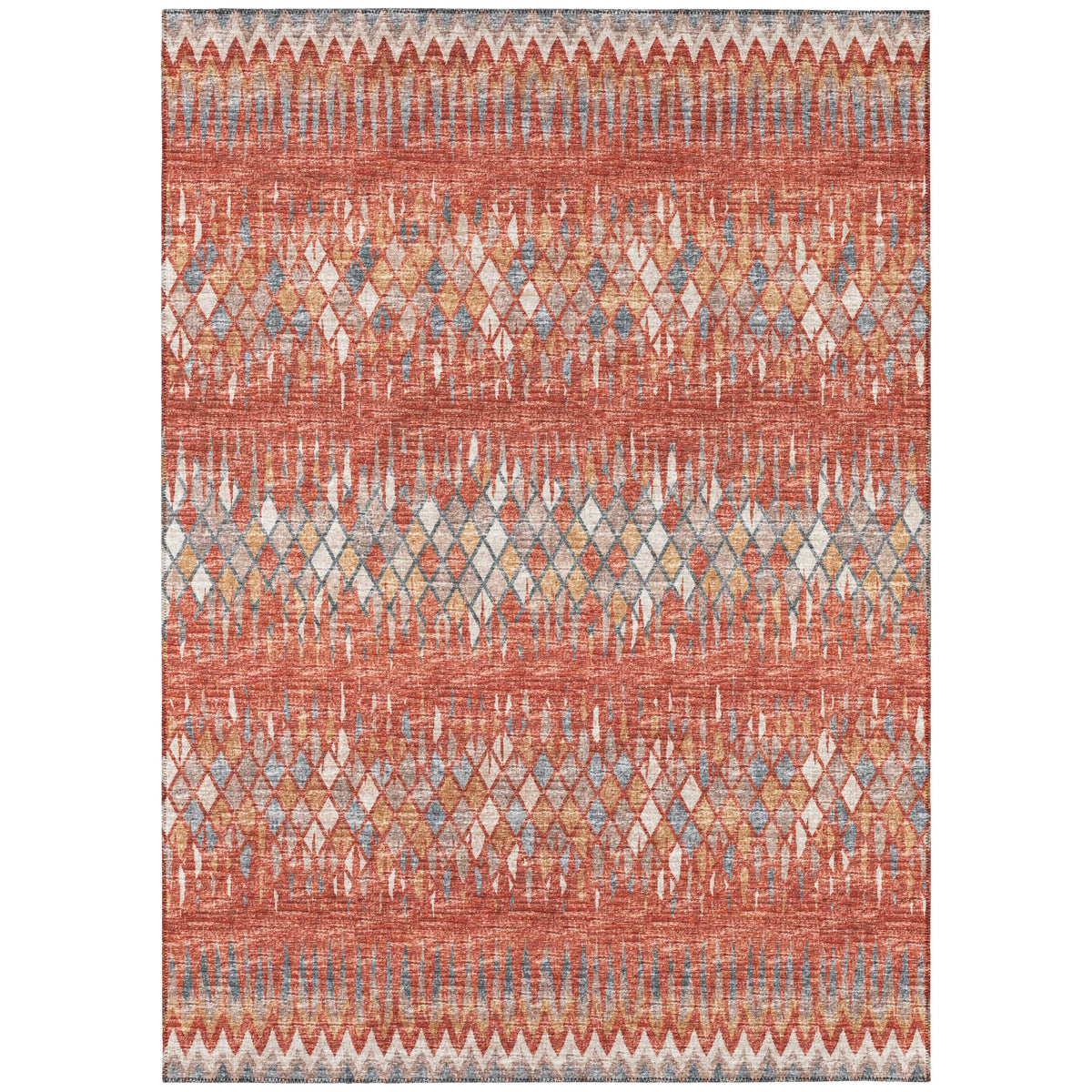 Red 9' x 12' Non-Skid Area Rug J7734