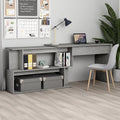 Concrete Gray Engineered Wood Corner Desk G224693