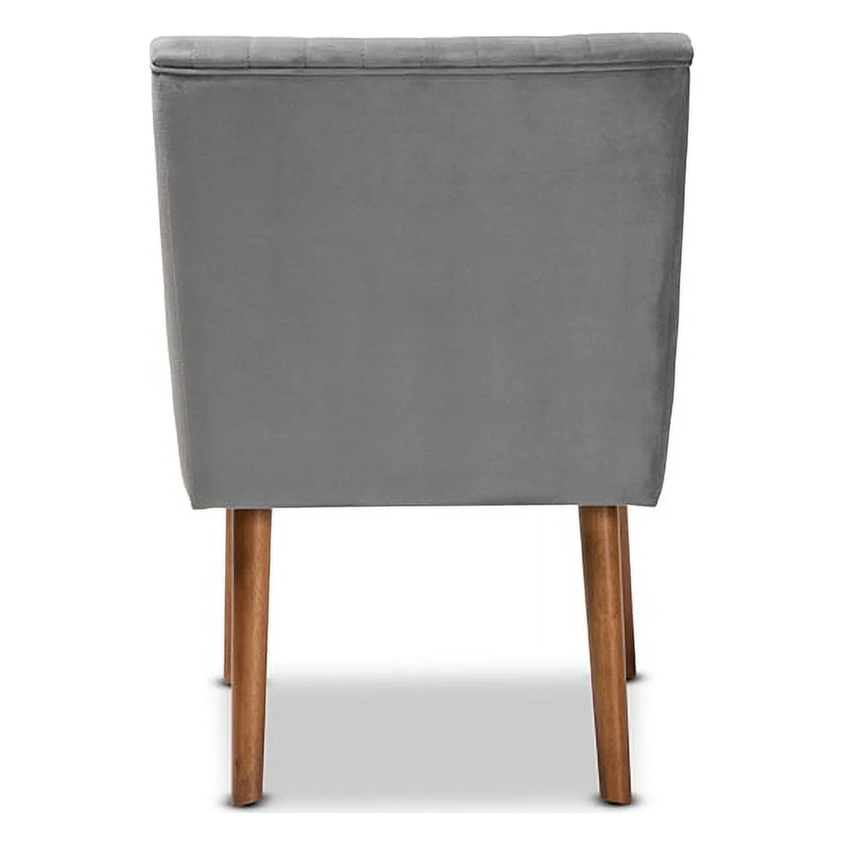 Grey Velvet Upholstered Wood Dining Chair C26110