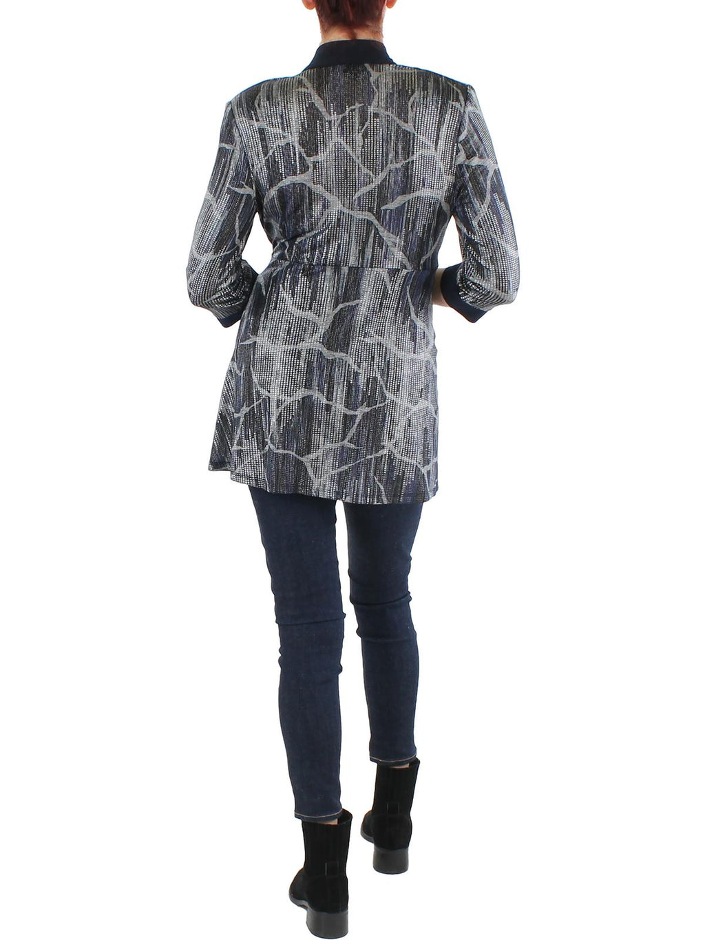 Knit Metallic Duster Blazer N156