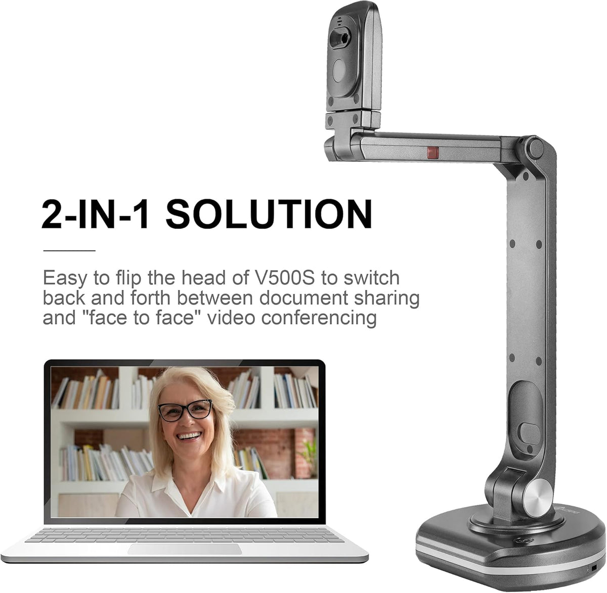 8MP HD USB Document Camera with Light D755