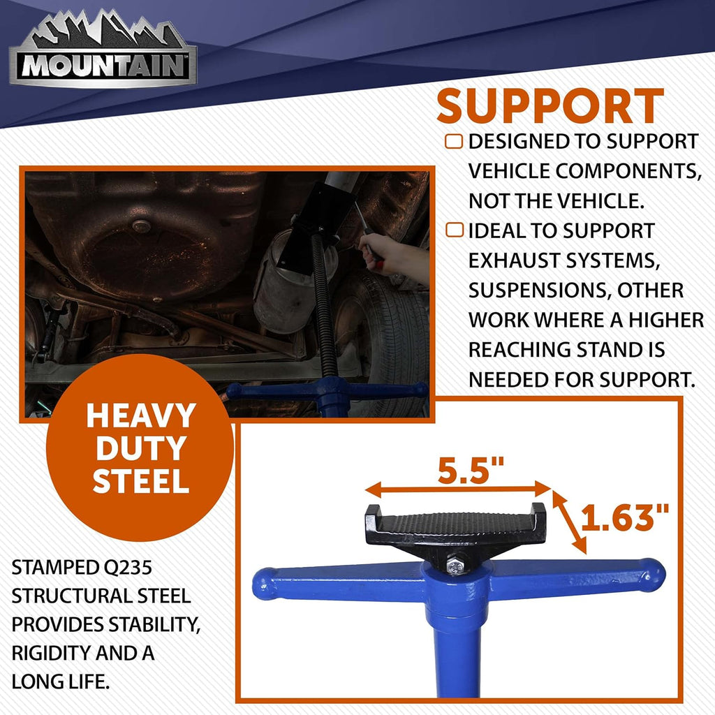 Utility Underhoist Stand and Vehicle Component Support Stand; Heavy Duty Steel, 1,500 Lb. Lift Capacity M650
