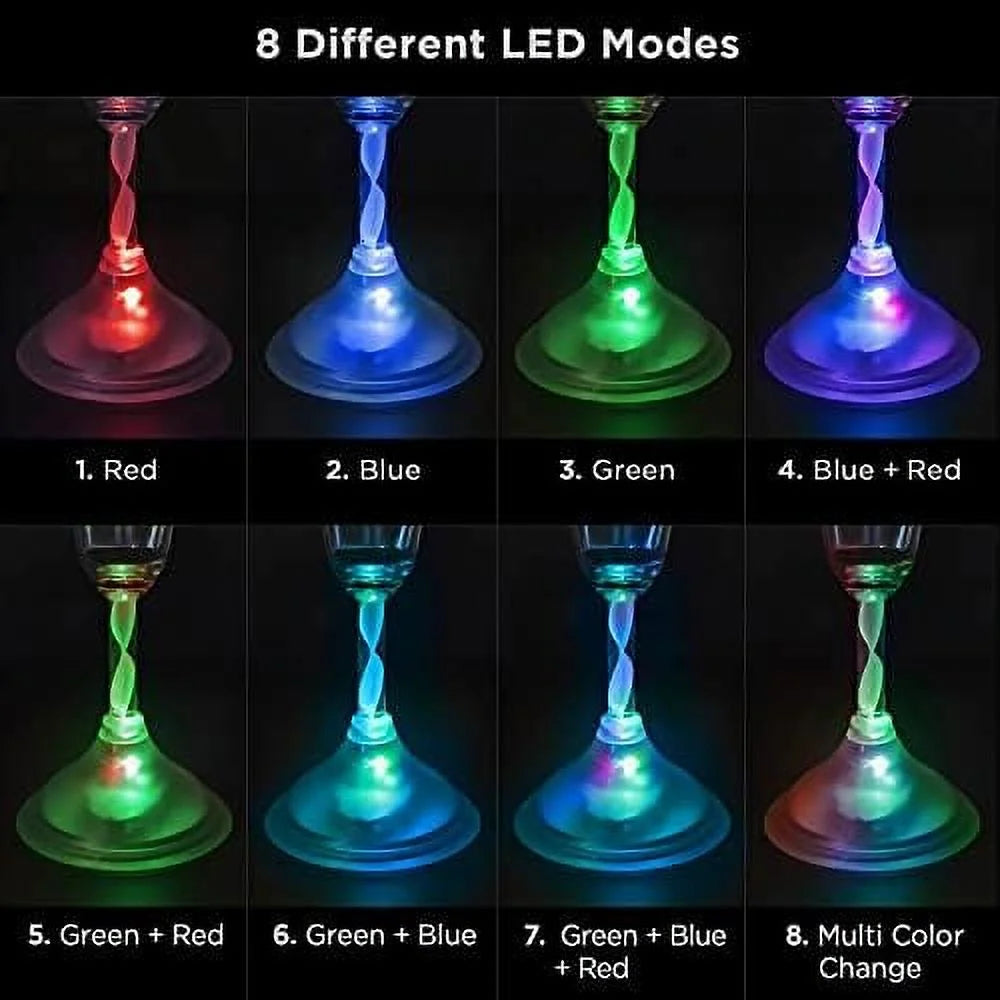 6 Oz LED Light Up Champagne Flutes Set Of 6 W3092