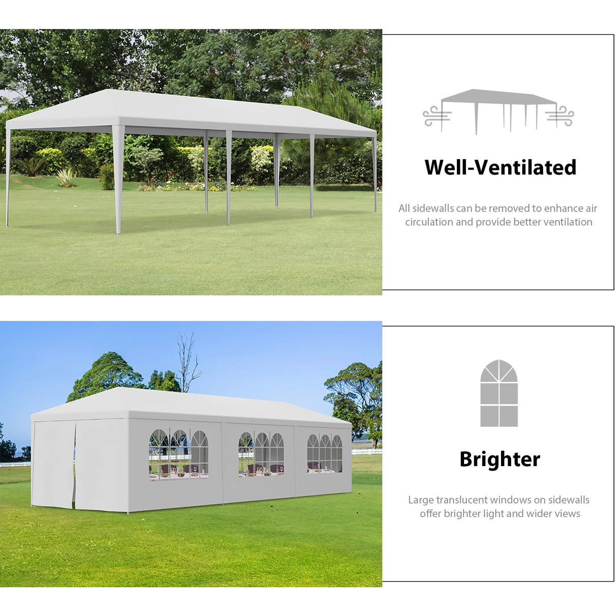 10'x30' White Outdoor Canopy Tent I73934