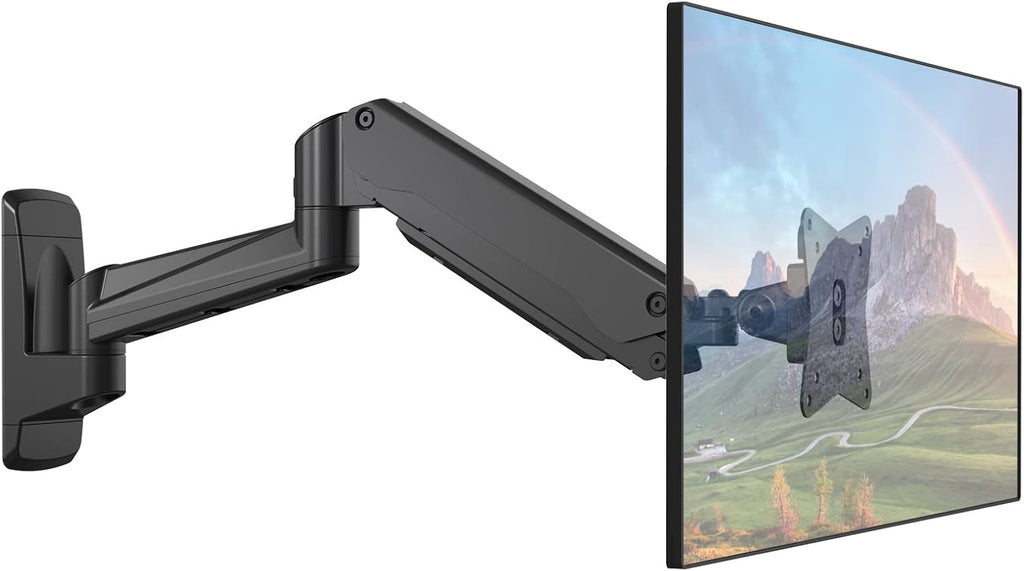 Single Wall Monitor Mount, Fully Adjustable Ultrawide Wall Mounted Monitor Arm, Full Motion Computer Wall Mount with Extendable Arm, Pack of 2 R104075